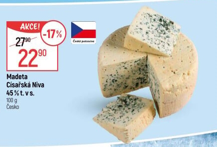 Sýr Niva Císařská 45 % Madeta
