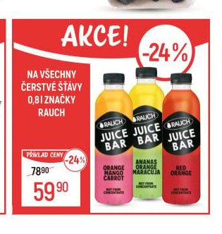 Čerstvé šťávy 0,8l značky Rauch