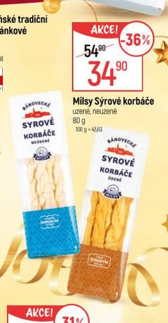 Milsy Sýrové korbáče