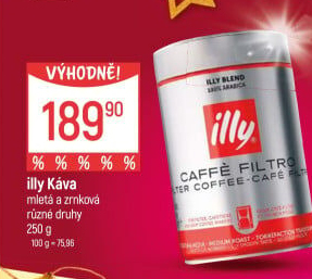 Mleté kávy Illy