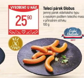 Párky s telecím masem Globus