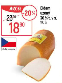 Sýr Eidam uzený 30% Lacrum