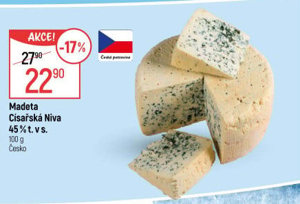 Sýr Niva Císařská 45 % Madeta