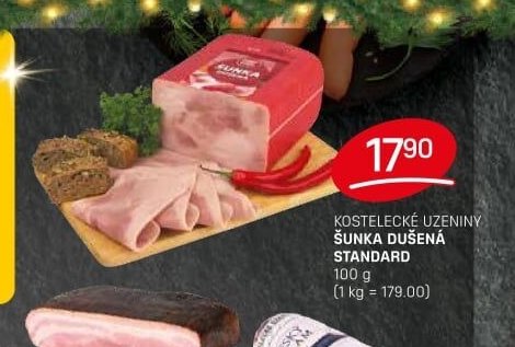KOSTELECKÉ UZENINY ŠUNKA DUŠENÁ STANDARD