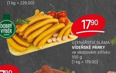 UZENÁŘSTVÍ SLÁMA VÍDEŇSKÉ PÁRKY