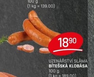 UZENÁŘSTVÍ SLÁMA BÍTEŠSKÁ KLOBÁSA