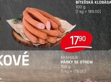 KRAHULÍK PÁRKY SE SÝREM