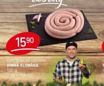 KOSTELECKÉ UZENNY VINNÁ KLOBÁSA