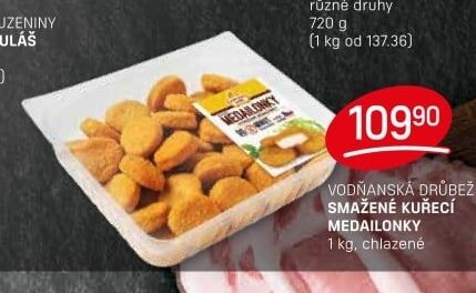 VODŇANSKÁ DRŮBEŽ SMAŽENÉ KUŘECÍ MEDAILONKY