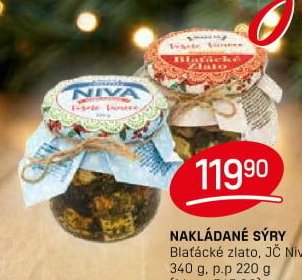 NAKLÁDANÉ SÝRY Blaťácké zlato, JČ Niva