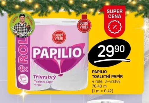 PAPILIO TOALETNÍ PAPÍR
