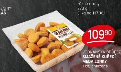 Kuřecí medailonky smaženéVodňanské kuře