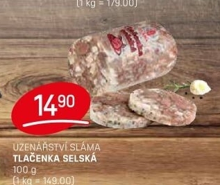 Tlačenka selská Uzenářství Sláma