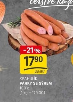 KRAHULÍK PÁRKY SE SÝREM
