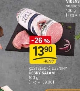 KOSTELECKÉ UZENINY ČESKÝ SALÁM