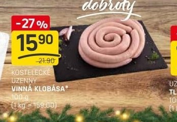 KOSTELECKÉ UZENINY VINNÁ KLOBÁSA