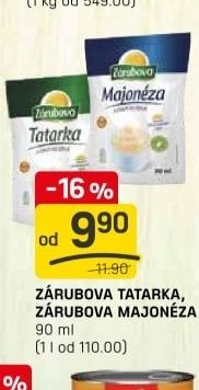 Zárubova tatarka, Zárubova majonéza (malé balení)