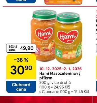 Hami Masozeleninový příkrm - Tesco akcniletaky.com