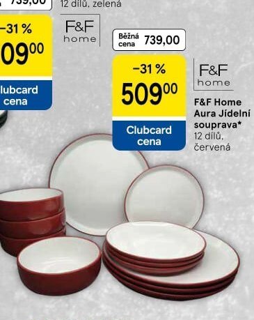 F&F Home Aura Jídelní souprava červená