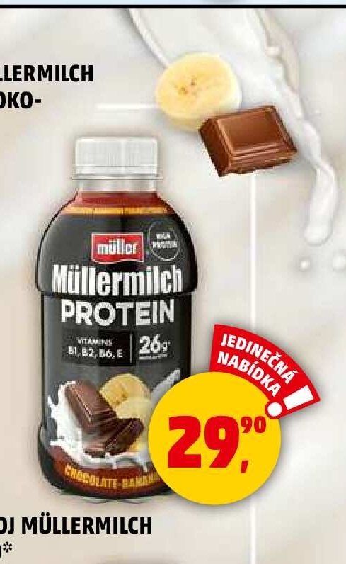 NÁPOJ MÜLLERMILCH PROTEIN ČOKO-BANÁN 400 g