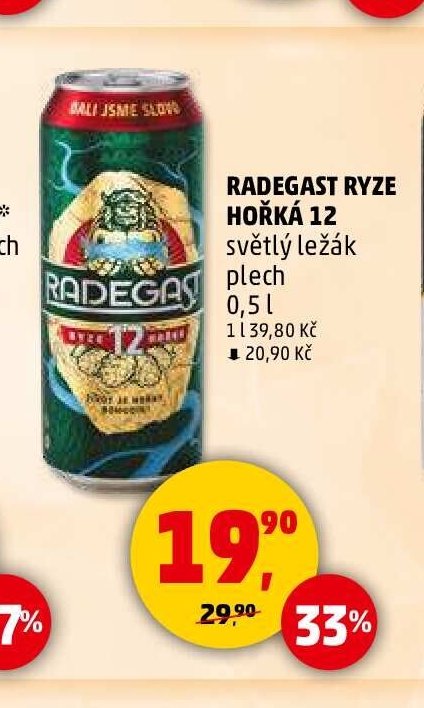 Radegast Ryze hořká 12 - Penny Market akcniletaky.com