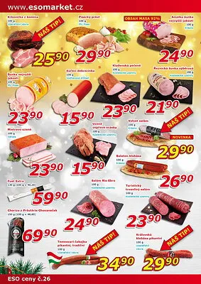 akční leták ESO MARKET 10.12.2025-31.12.2025