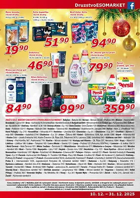akční leták ESO MARKET 10.12.2025-31.12.2025