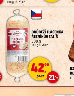 DRŮBEŽÍ TLAČENKA ŘEZNÍKŮV TALÍŘ