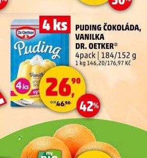 PUDING ČOKOLÁDA, VANILKA DR. OETKER
