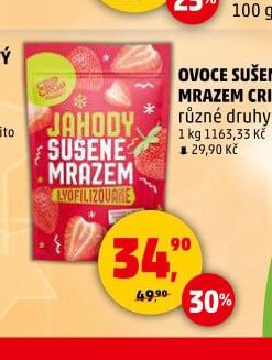 OVOCE SUŠENÉ MRAZEM CRIP CROP