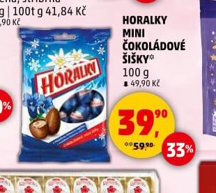 HORALKY MINI ČOKOLÁDOVÉ ŠIŠKY