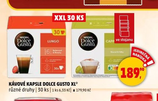 Kávové kapsle Dolce Gusto XL různé druhy 30 ks