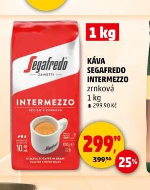Káva Segafredo Intermezzo zrnková 1 kg