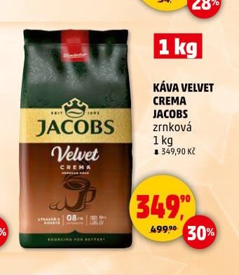 Káva Velvet Crema Jacobs zrnková 1 kg