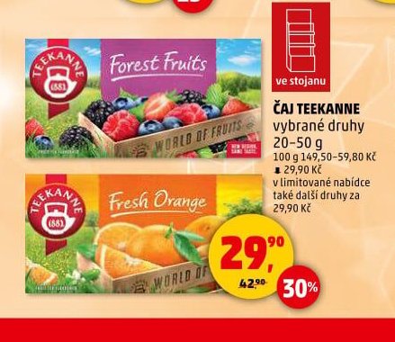 Čaj Teekanne různé druhy 20-50 g