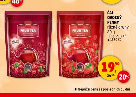 Čaj ovocný Penny různé druhy 60 g