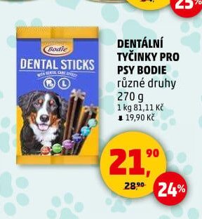 DENTÁLNÍ TYČINKY PRO PSY BODIE