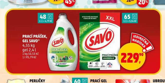 PRACÍ PRÁŠEK, GEL SAVO