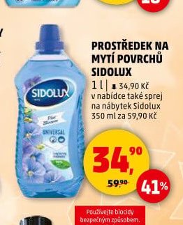 PROSTŘEDEK NA MYTÍ POVRCHŮ SIDOLUX