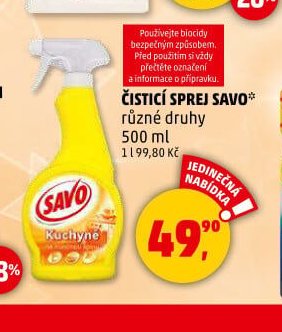 ČISTÍCÍ SPREJ SAVO