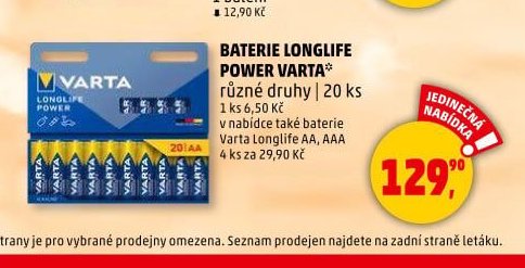 BATERIE LONGLIFE POWER VARTA
