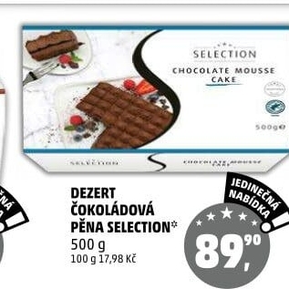 Dezert čokoládová pěna Selection
