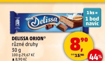 Oplatky celomáčené Delissa Orion