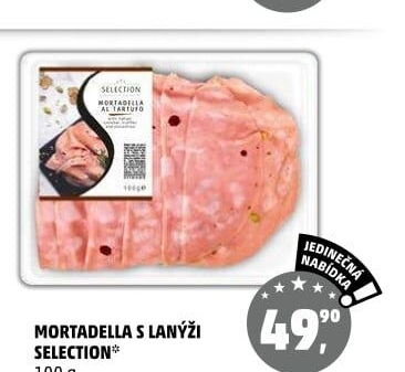 Salám Mortadella s lanýži Selection