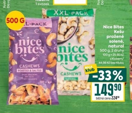 Nice Bites Kešu pražené solené, natural - BILLA akcniletaky.com