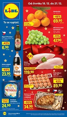 akční leták Lidl 18.12.2025-21.12.2025