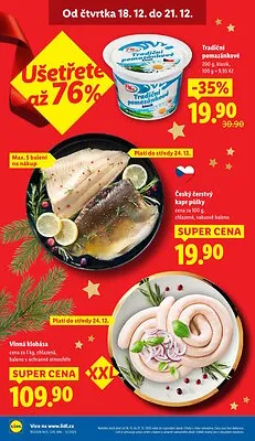 akční leták Lidl 18.12.2025-21.12.2025