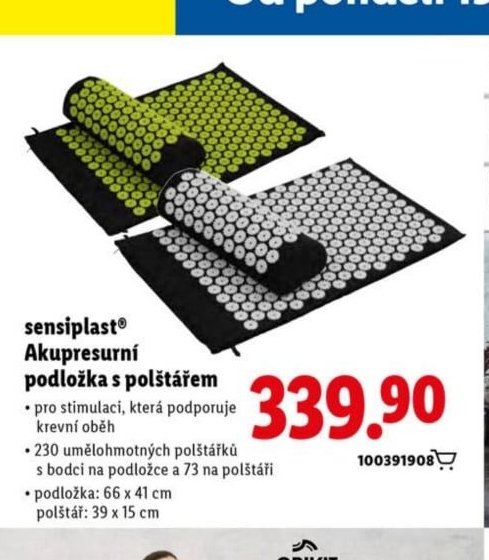 sensiplast® Akupresurní podložka s polštářem