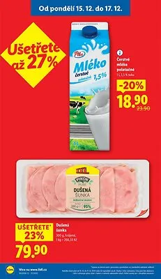 akční leták Lidl 15.12.2025-17.12.2025