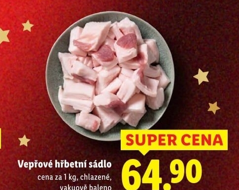 Sádlo hřbetní vepřové